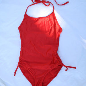 American apparel Coral halter one piece swim suit